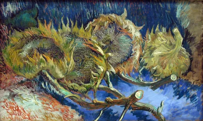 Blumen in blauer Vase